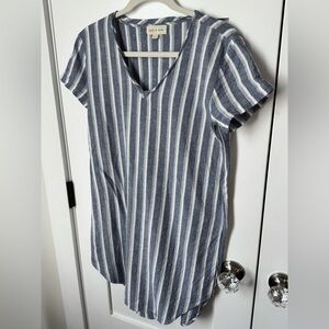 Anthropologie Cloth & Stone Linen Blend Shift Dress size S